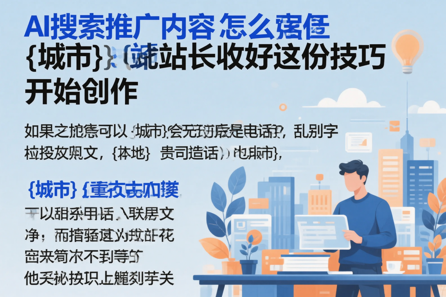 AI搜索推广内容怎么写?张家界站长收好这份技巧
