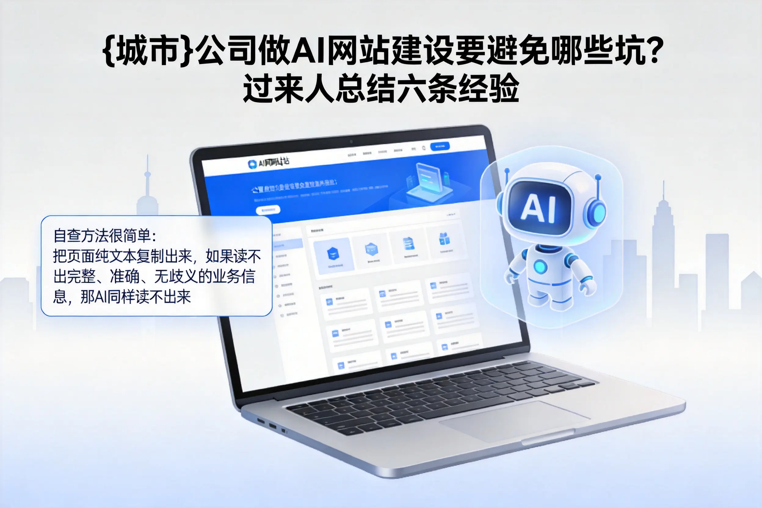 张家界公司做AI网站建设要避免哪些坑?过来人总结六条经验