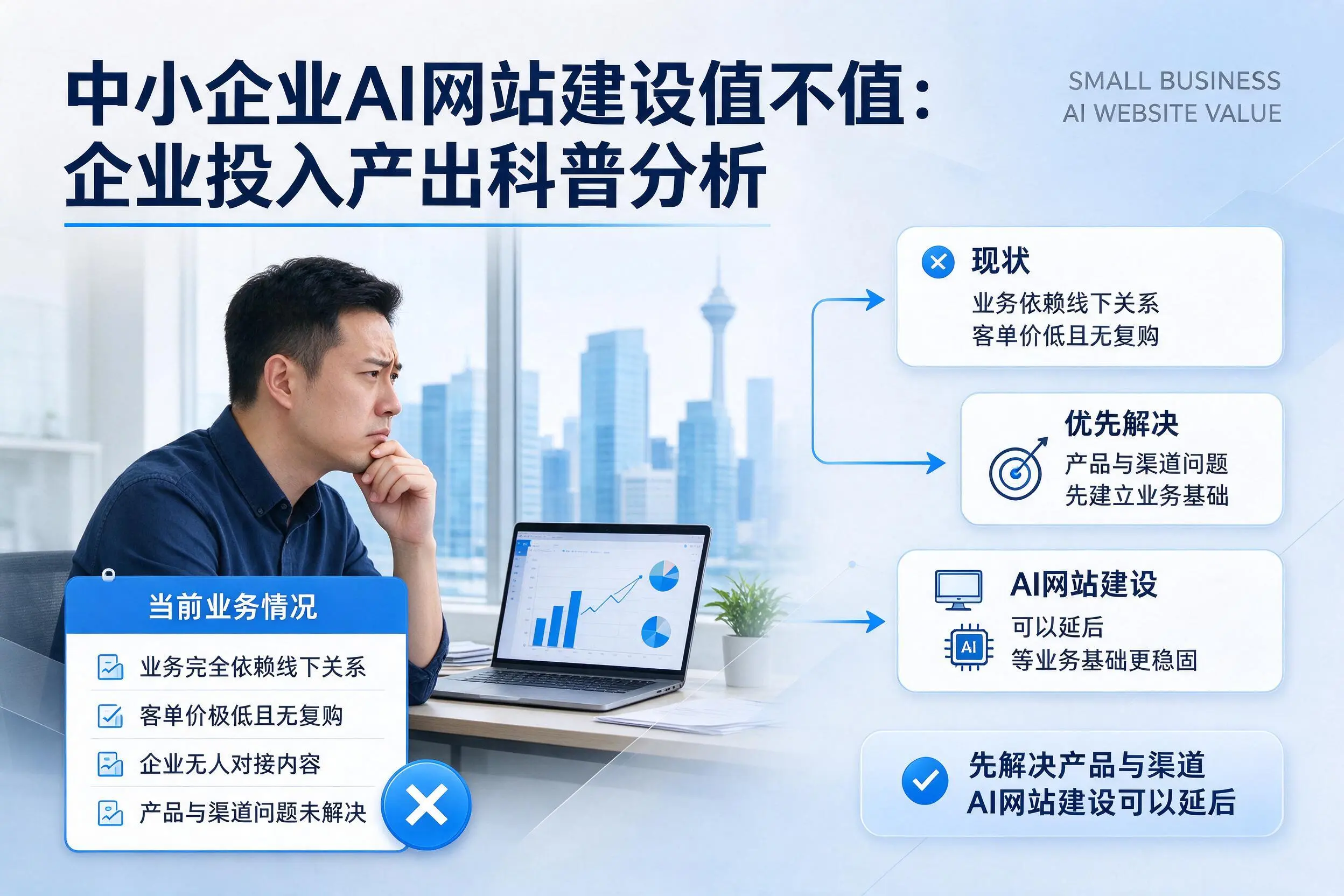 中小企业AI网站建设值不值：张家界企业投入产出科普分析