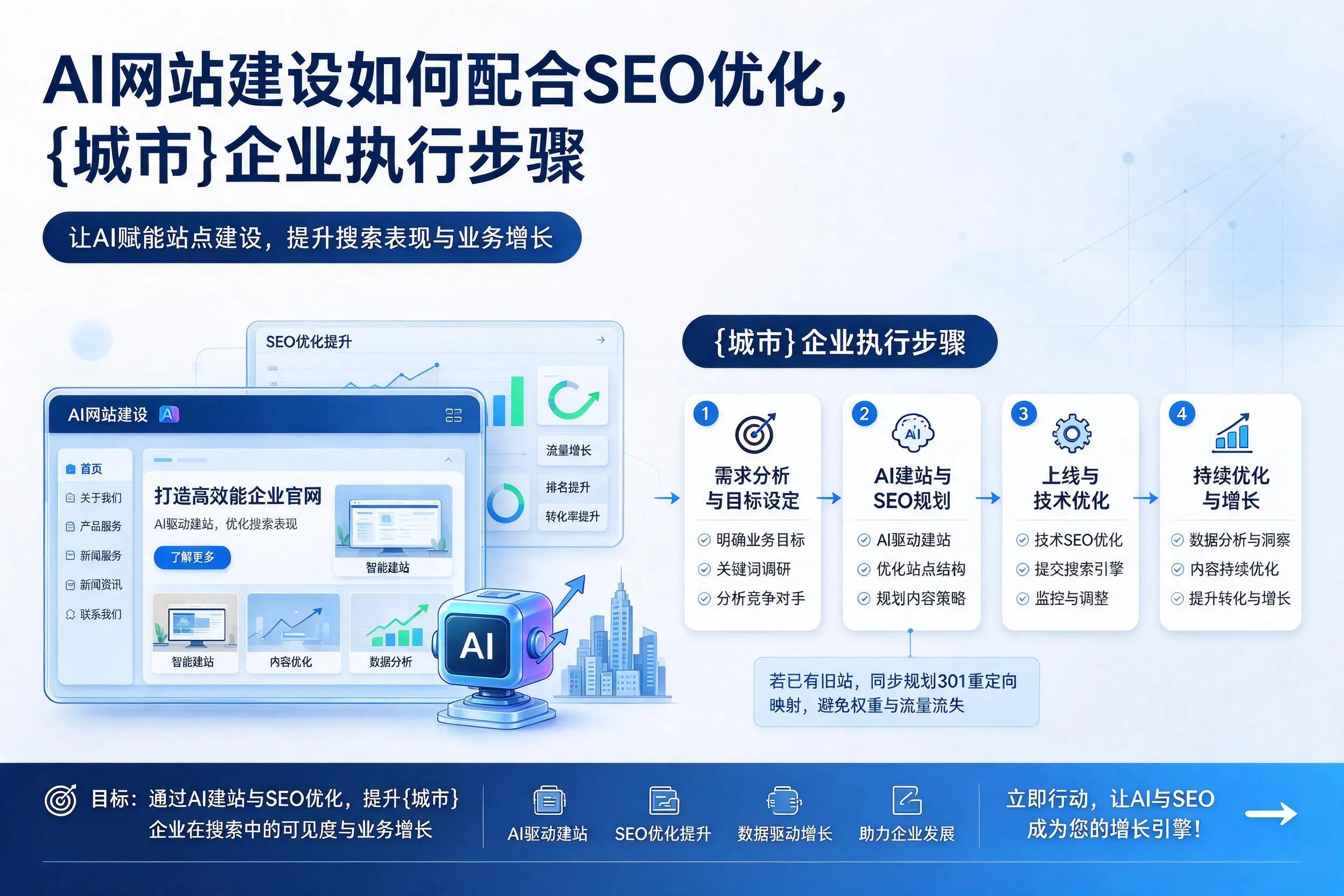 AI网站建设如何配合SEO优化,张家界企业执行步骤