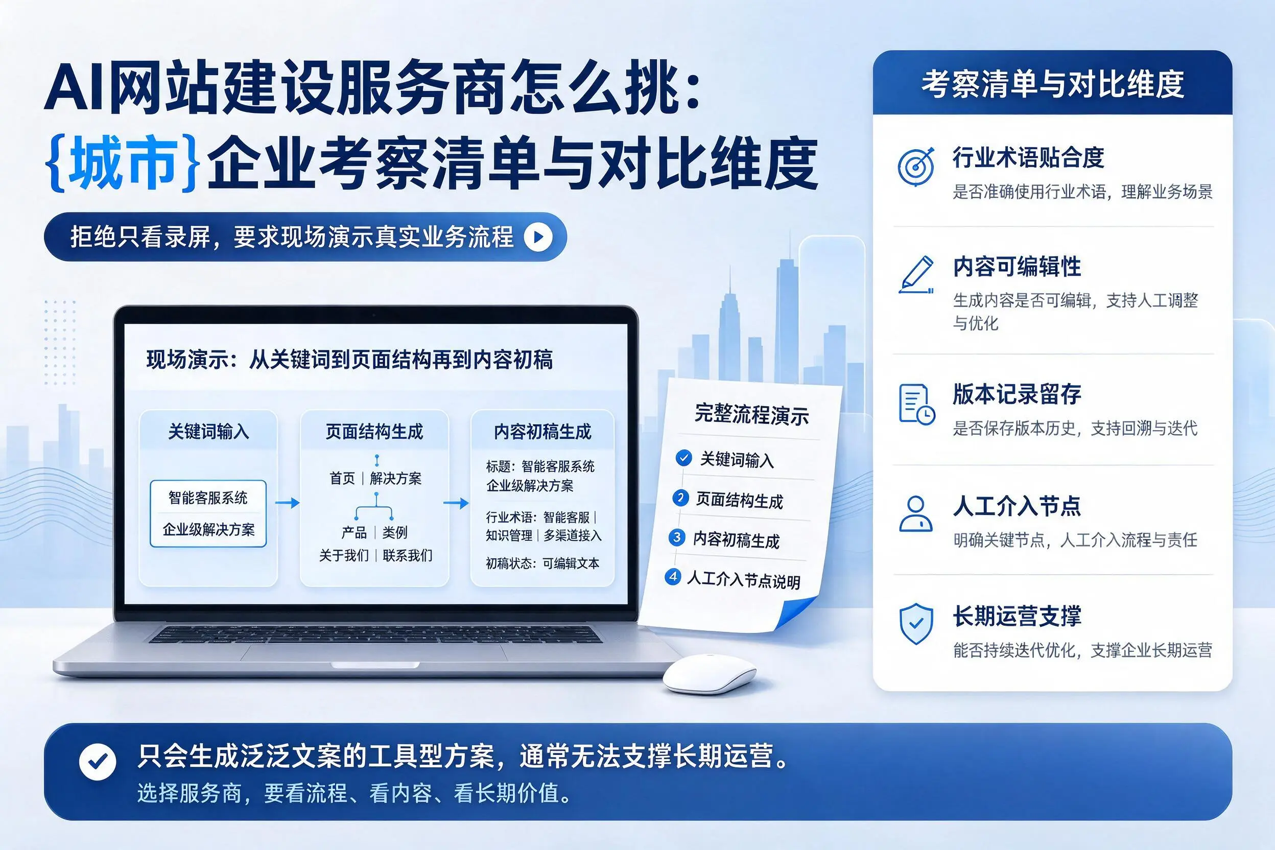 AI网站建设服务商怎么挑：张家界企业考察清单与对比维度